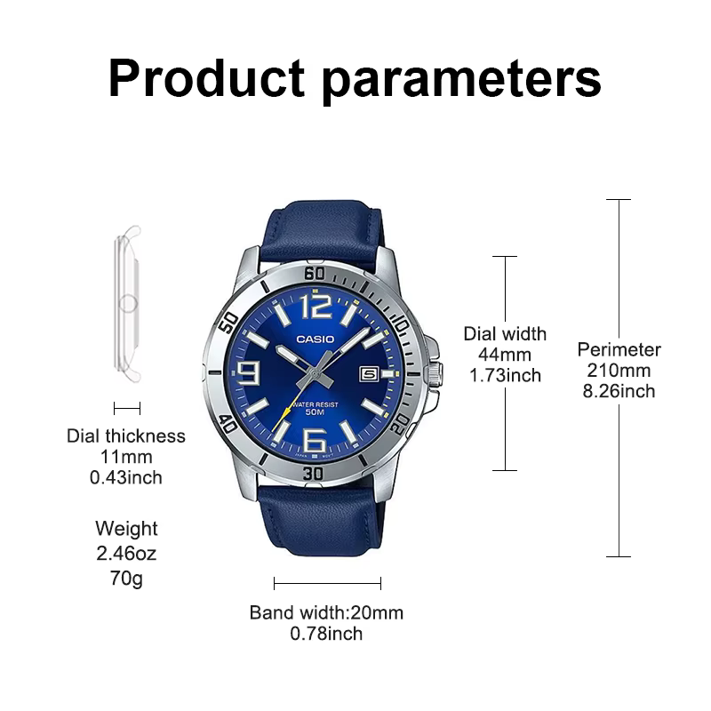 Montre à quartz CASIO MTP-VD01L pour homme