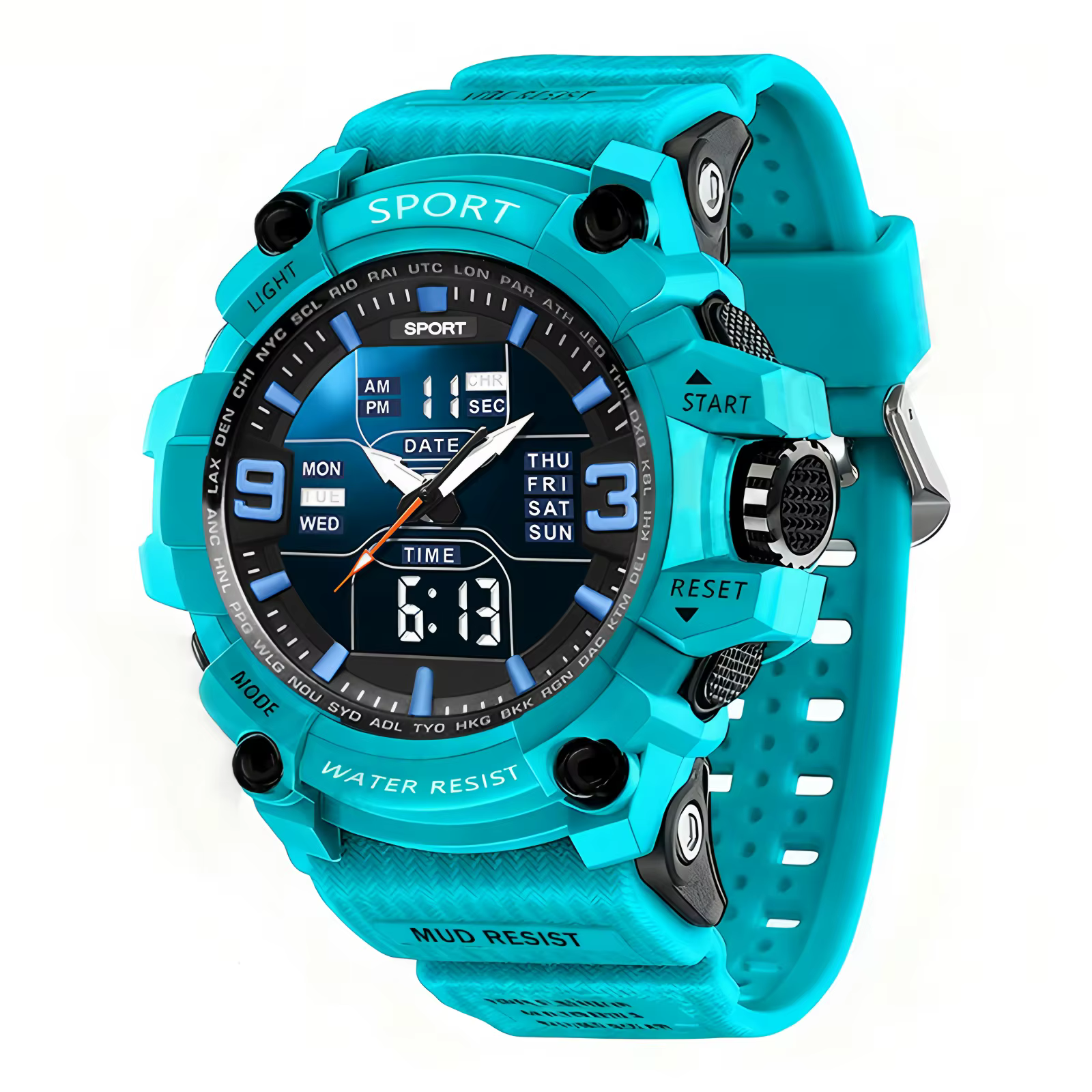 Montre de sport tendance pour homme avec grand cadran