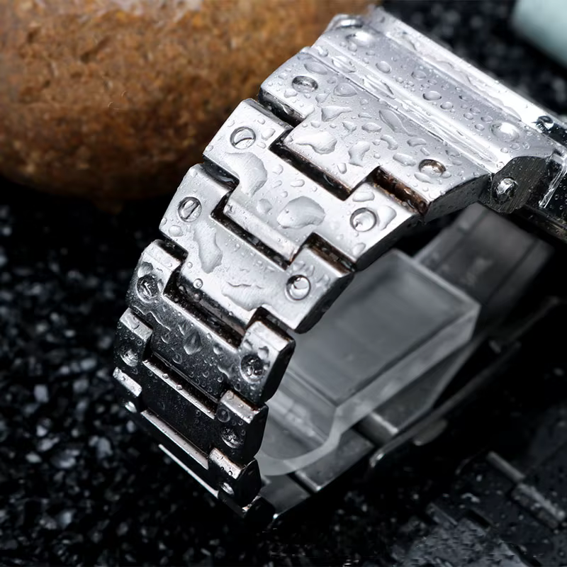 SION L Bracelet de montre en acier inoxydable pour casio g-shock GMW-B5000 GM-B2100
