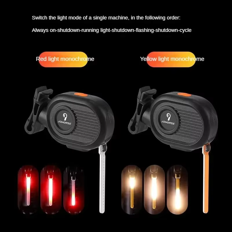 Feux arrière LED de sécurité pour vélo, feux de conduite de nuit, feux de freinage à l'iode, eau courante, nouveau, créatif
