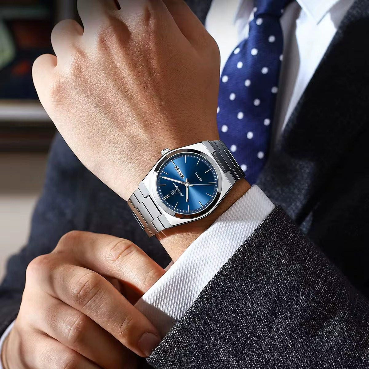 POEDAGAR montres de luxe pour hommes en acier inoxydable étanche lumineux homme montre Date semaine mode décontracté