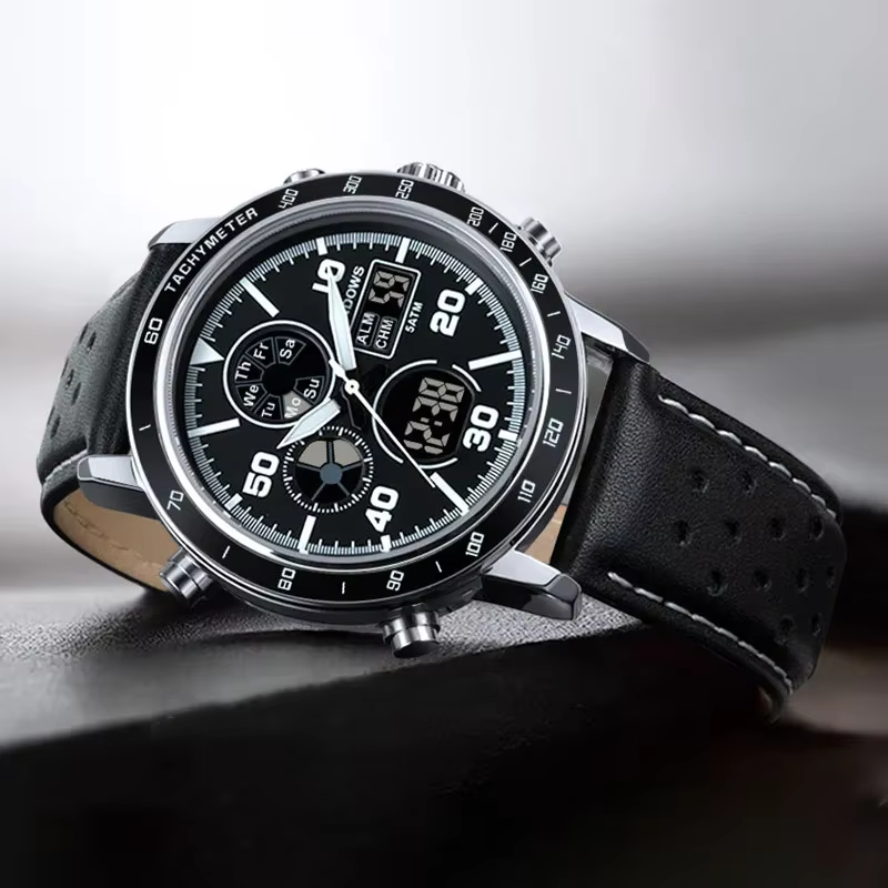 Montre-bracelet électronique étanche pour hommes