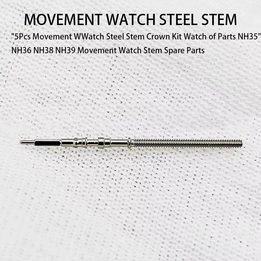 Kit de couronne de tige en acier pour montre