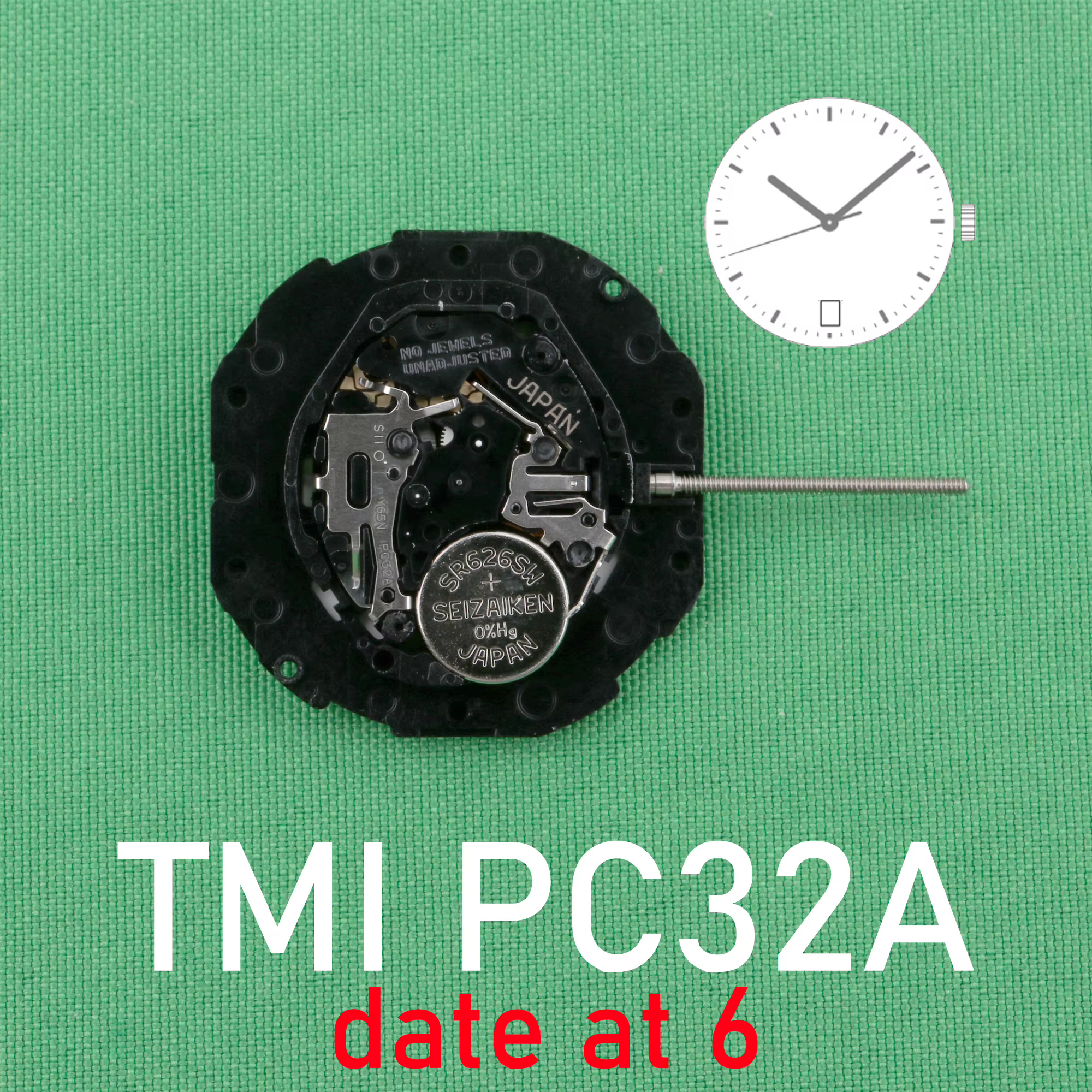 Mouvement de montre à quartz SeATM PC32