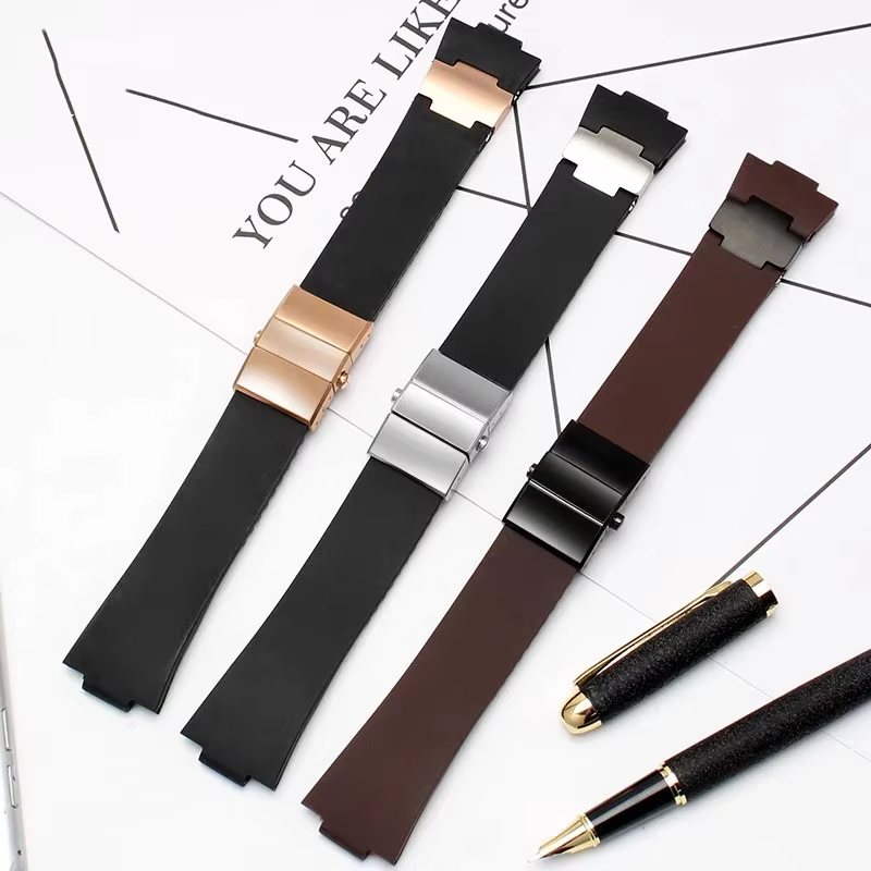 25mm * 12mm accessoires de montre étanche en caoutchouc de Silicone bracelet