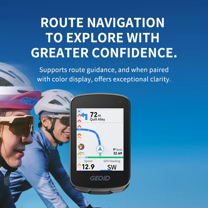 Ordinateur de vélo GPS GEOID CC700 avec grand écran couleur