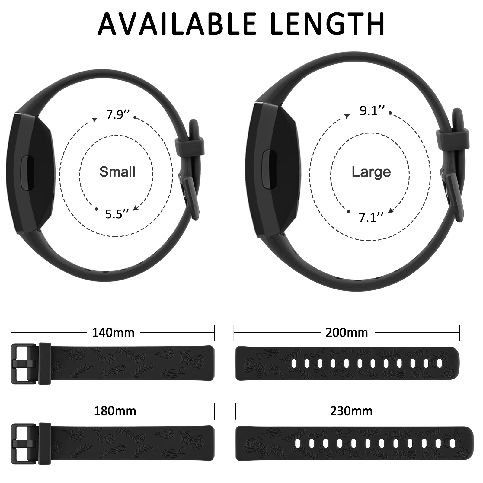 Bracelet gravé en TPU pour Fitbit Inspire 1 2 3, Bracelet de Sport réglable pour Fitbit Inspire Hr, remplacement du bracelet de montre