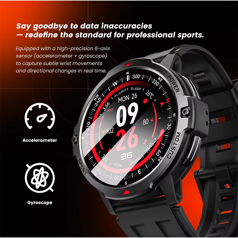 Montre connectée GPS sportive 2026 avec écran 1