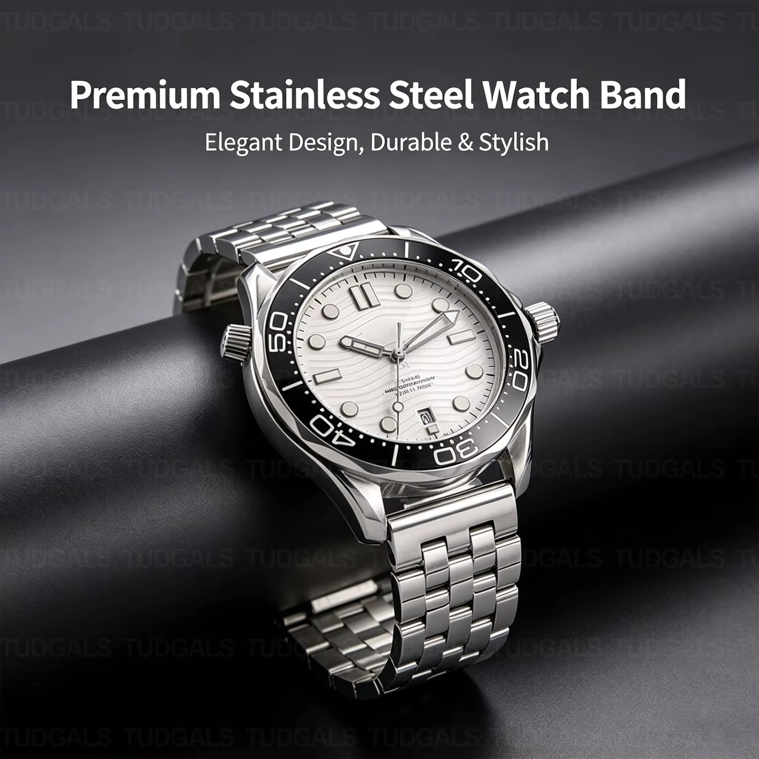 Bracelet de montre plat Jubilee en acier inoxydable 18mm 19mm 20mm 21mm 22mm
