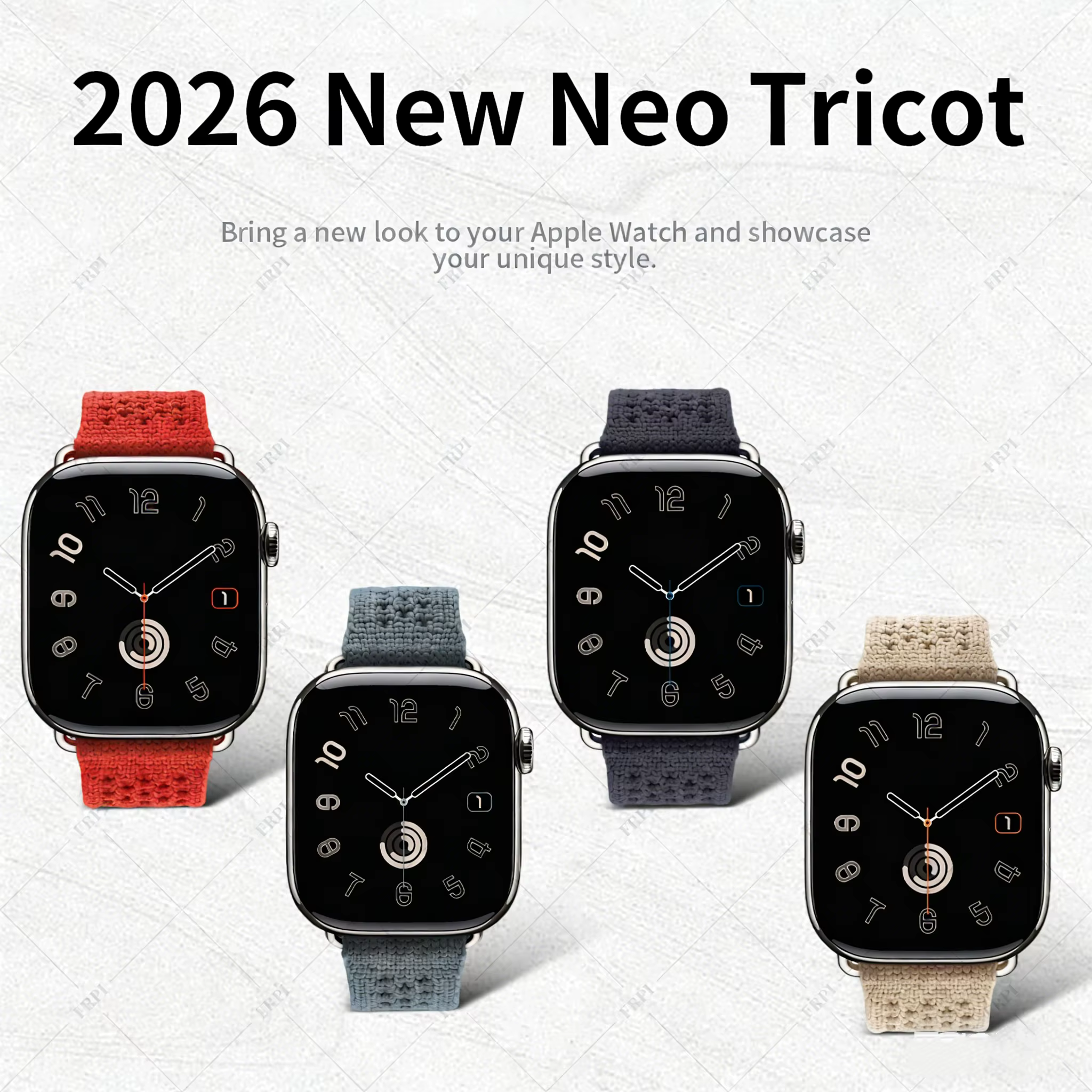 Nouveau Bracelet en Tricot Neo 2026 pour Apple Watch Ultra 3 2 et Séries 11 10 9 8 7 6 5 SE 3 2 46mm 41mm 45mm 49mm