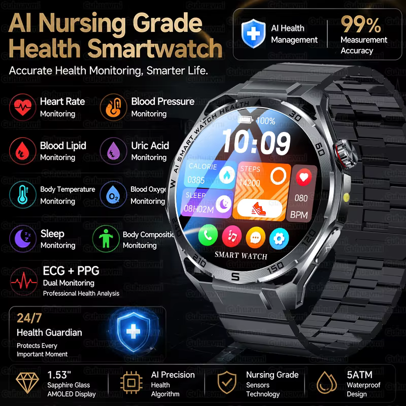 Nouvelle montre connectée ECG pour soins de santé