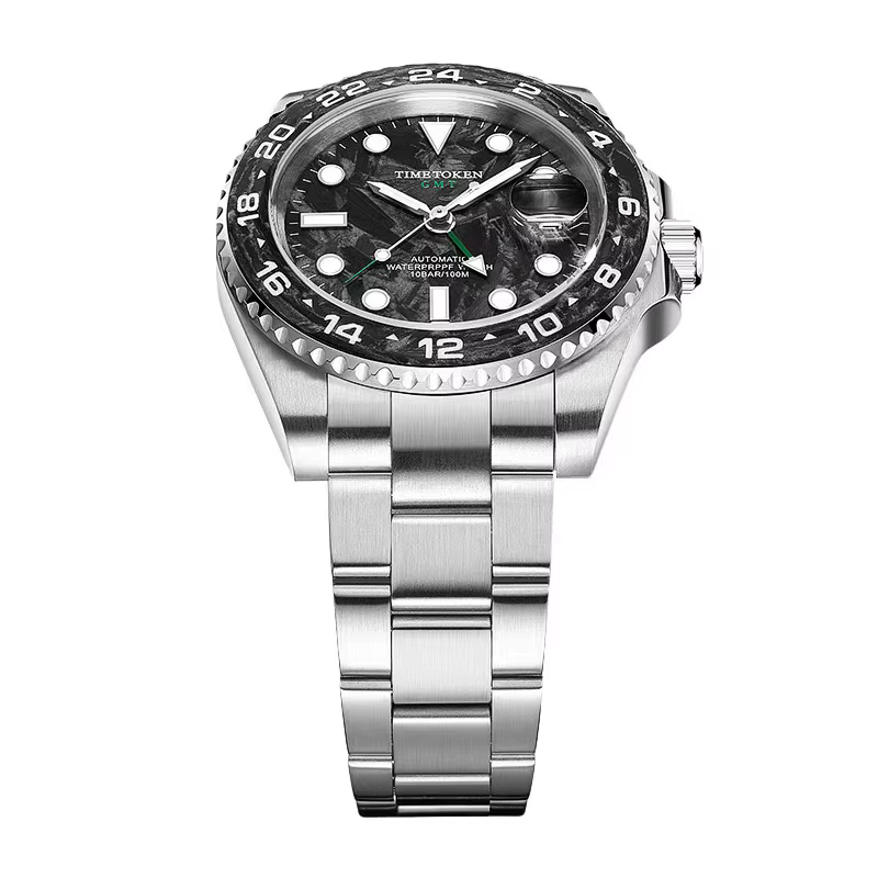 Montres TIME TOKEN GMT en fibre de carbone