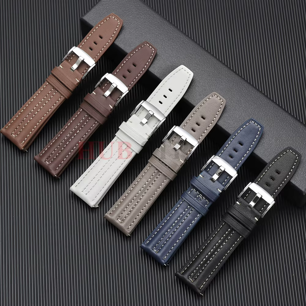 Bracelet de montre en cuir vintage 22 mm