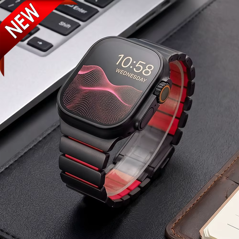 Bracelet en titane pour hommes pour Apple Watch Ultra 3 2 Series 11 10 9 8 7 6 SE3
