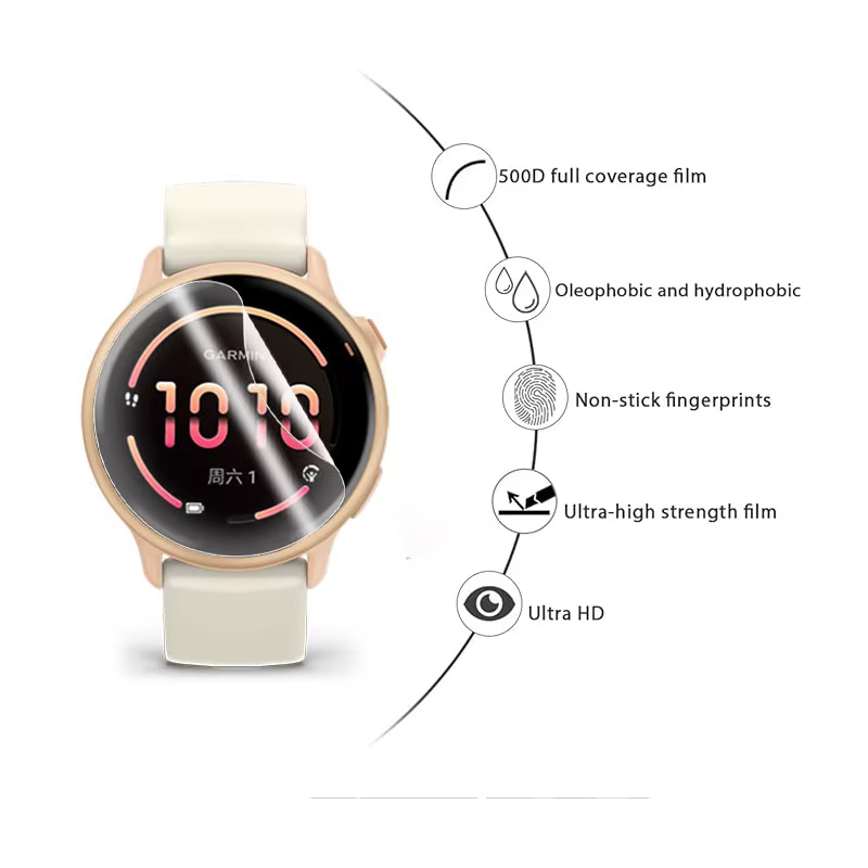 Protecteur d'écran souple pour montre intelligente Garmin Vivoactive 6 5