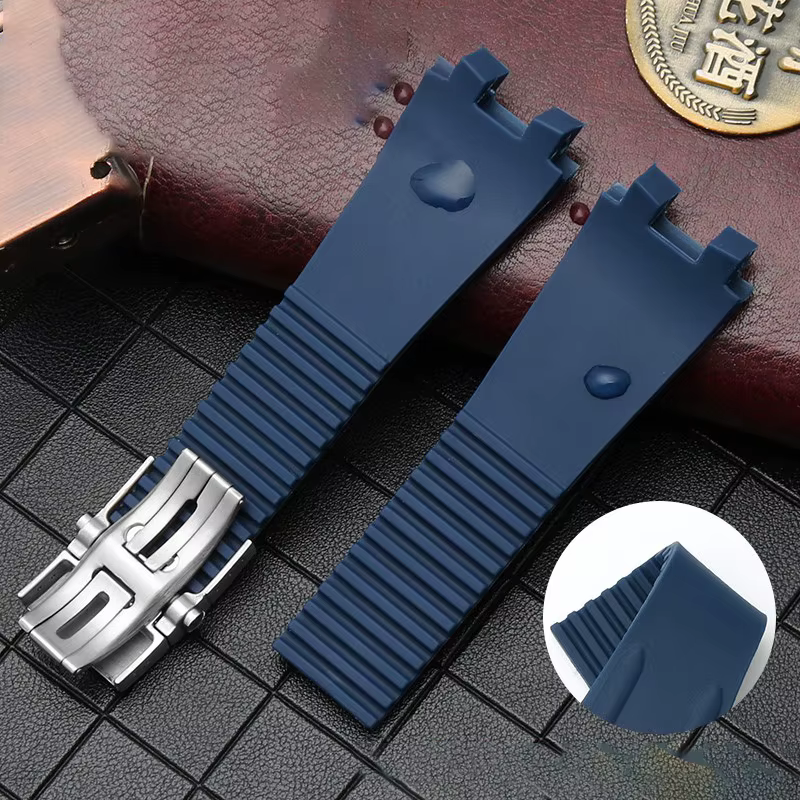 Pour Ulysse Nardin bracelet de montre en caoutchouc de Silicone plongeur