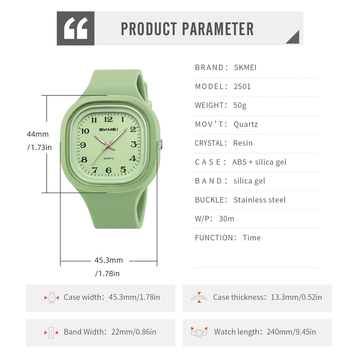 SKMEI jeunesse Cool sport montre à Quartz pour hommes femmes étudiants décontracté