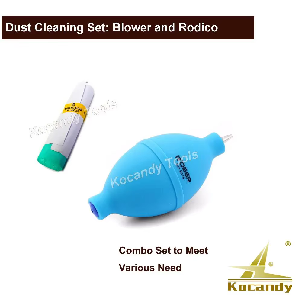 Kit de réparation et de nettoyage de montres avec pâte Rodico et souffleur de poussière – Outils idéaux pour les besoins