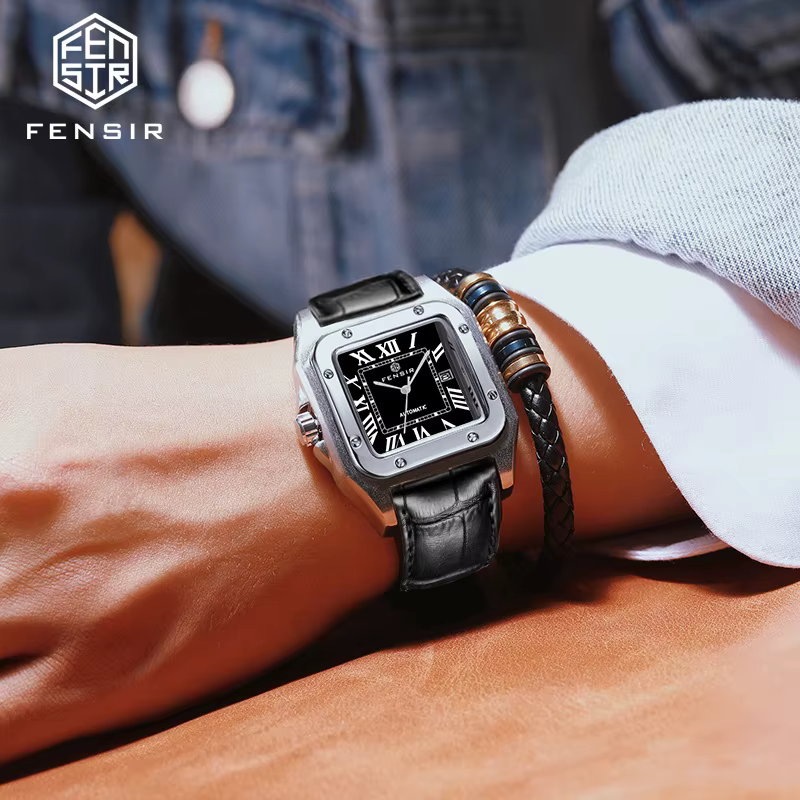 Nouvelle montre carrée pour hommes d'affaires