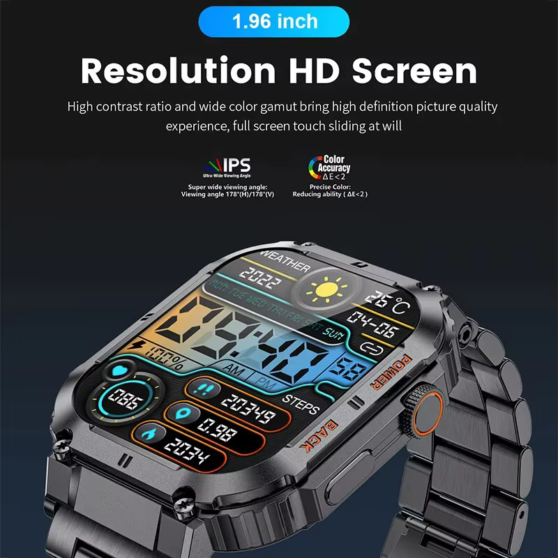 Montre intelligente de fitness étanche pour homme