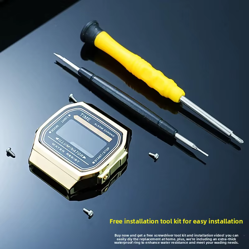 Boîtier en métal pour montre Casio A168WA
