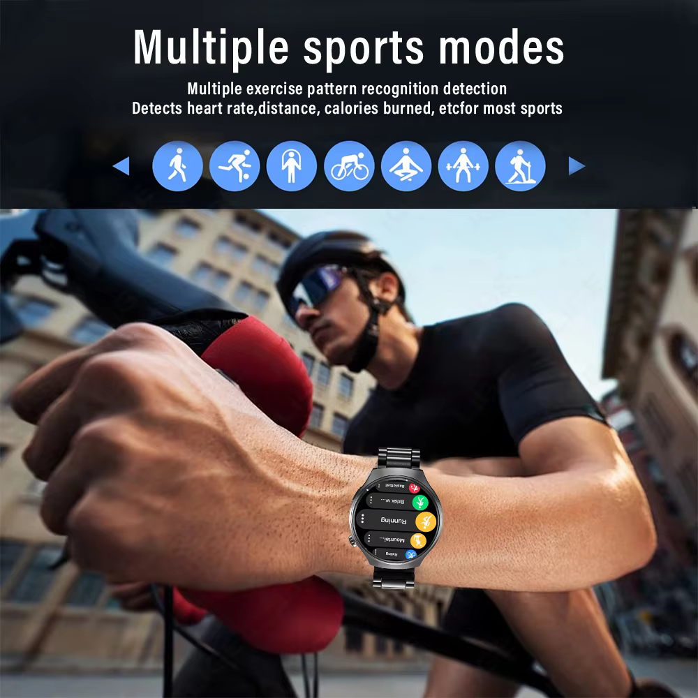 G.L Wear 2025 nouvelle montre intelligente pour hommes affichage HD suivi de la santé appel Bluetooth Assistant vocal sport Smartwatch