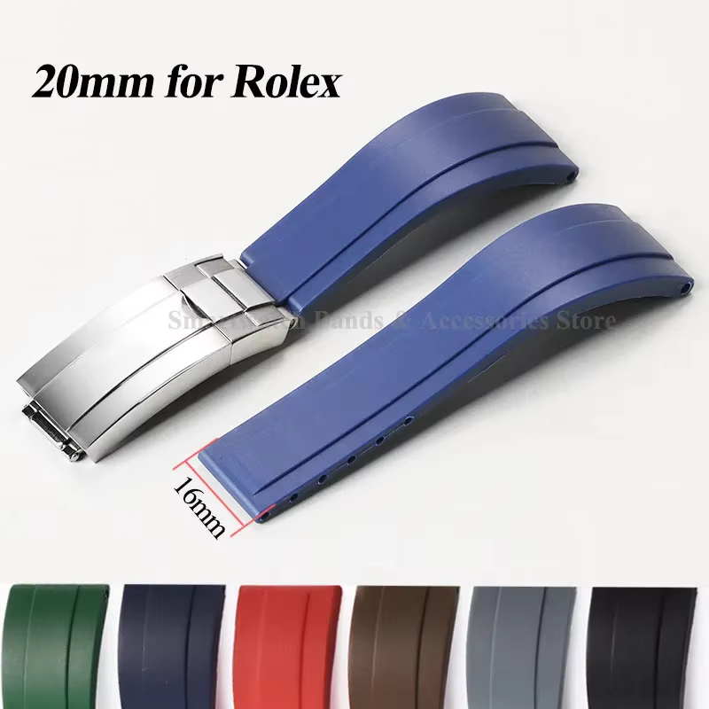Bracelet de montre en caoutchouc de 20mm pour Rolex pour Submariner pour Daytona
