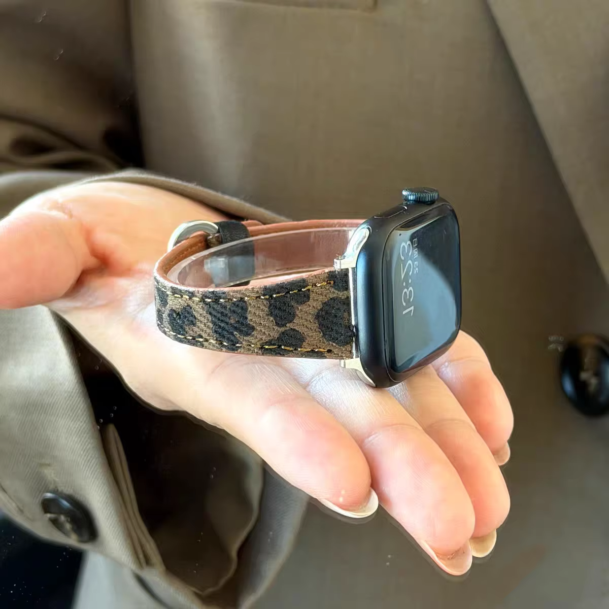 Excellent bracelet en cuir imprimé léopard pour Apple Watch femme 44mm 40 45 41 49 42 38 Series 11 10 9 8 SE 7 6 5 4 3