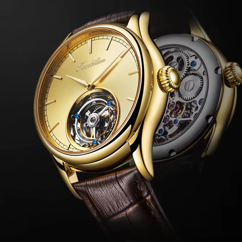 AESOP véritable Tourbillon montre mécanique pour hommes