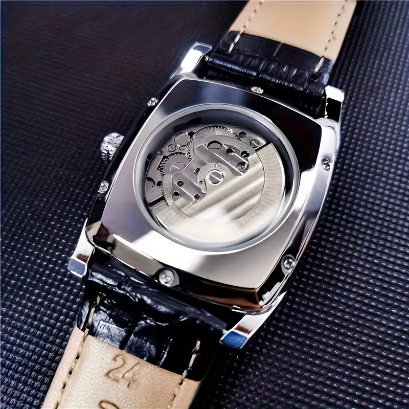 Montre mécanique tourbillon de luxe légère pour homme - Montre-bracelet squelette haut de gamme entièrement automatique