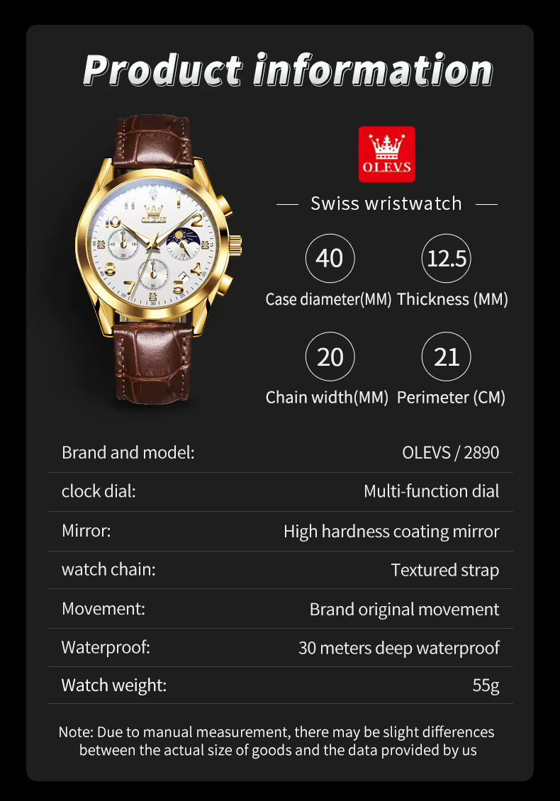 Montres pour hommes OLEVS 2890 Sport