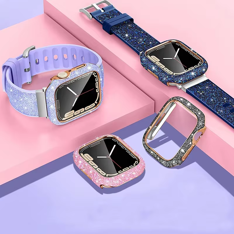 Coque en diamant pour Apple Watch 11 10