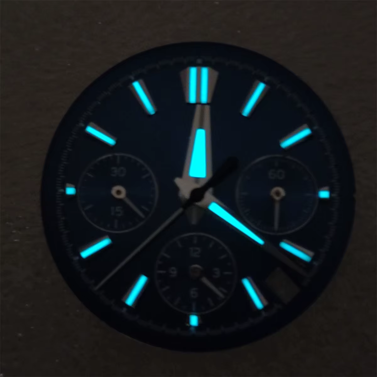 Cadran de montre VK63 29.5mm bleu glace lumineux BGW9
