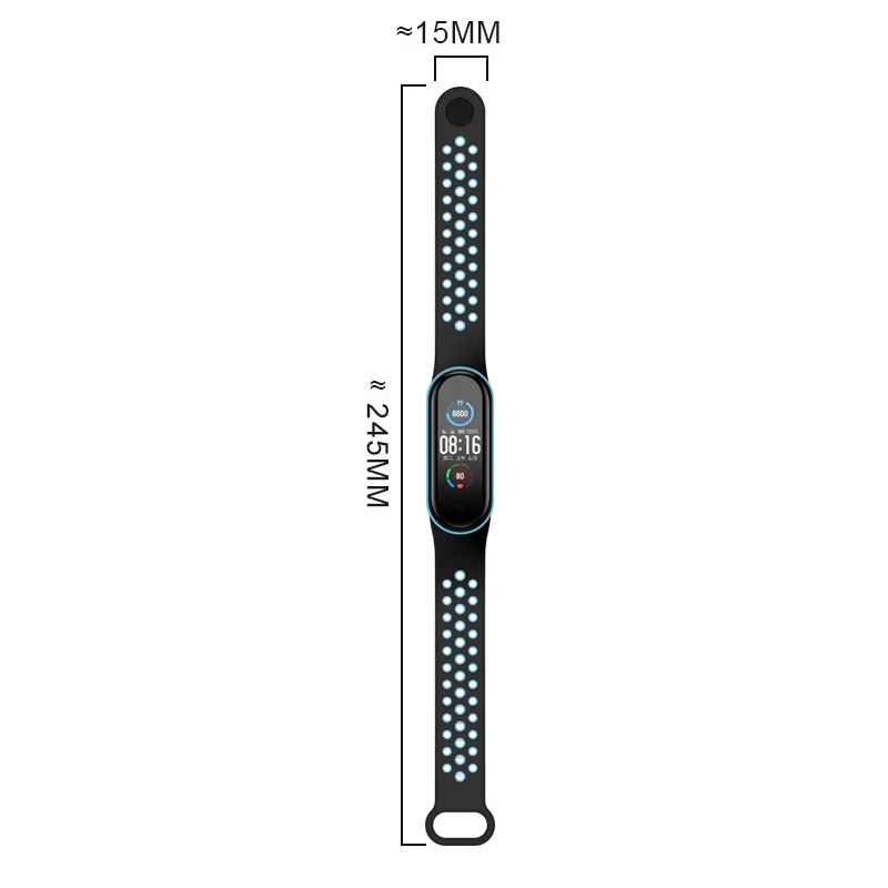 Bracelet respirant pour Xiaomi Mi Band 3 4 5 6 7 montre intelligente poignet M3 M4
