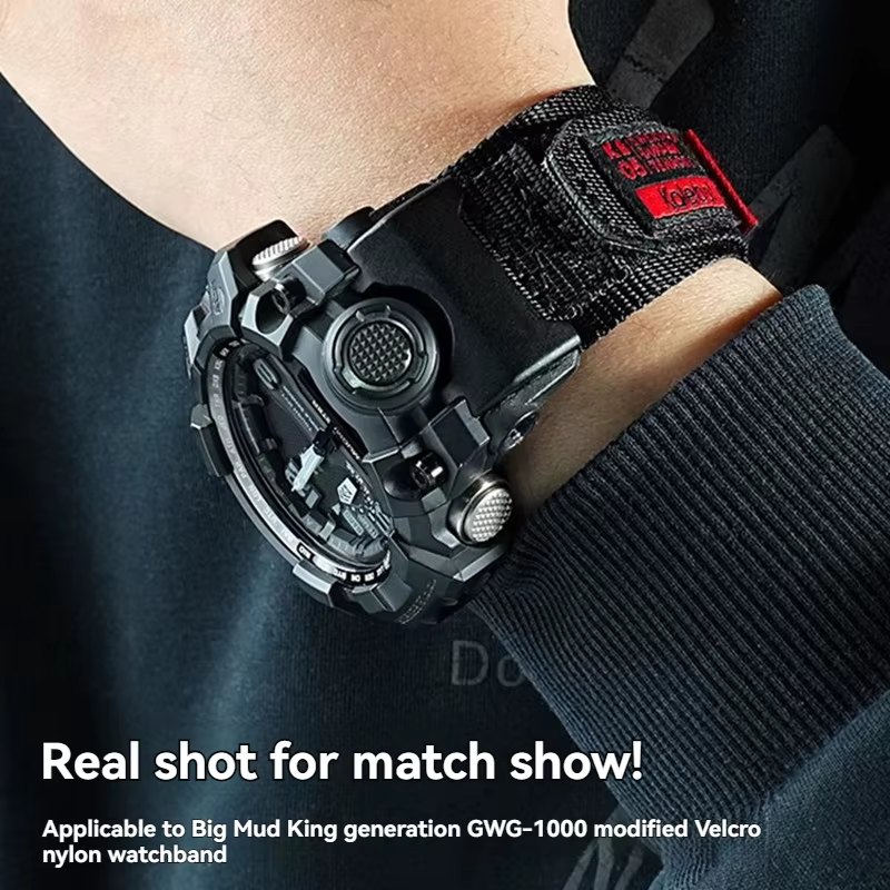 Pour Casio G-SHOCK mudmaster GWG-1000/GB série sport alpinisme nylon toile bracelet de montre pour hommes accessoire