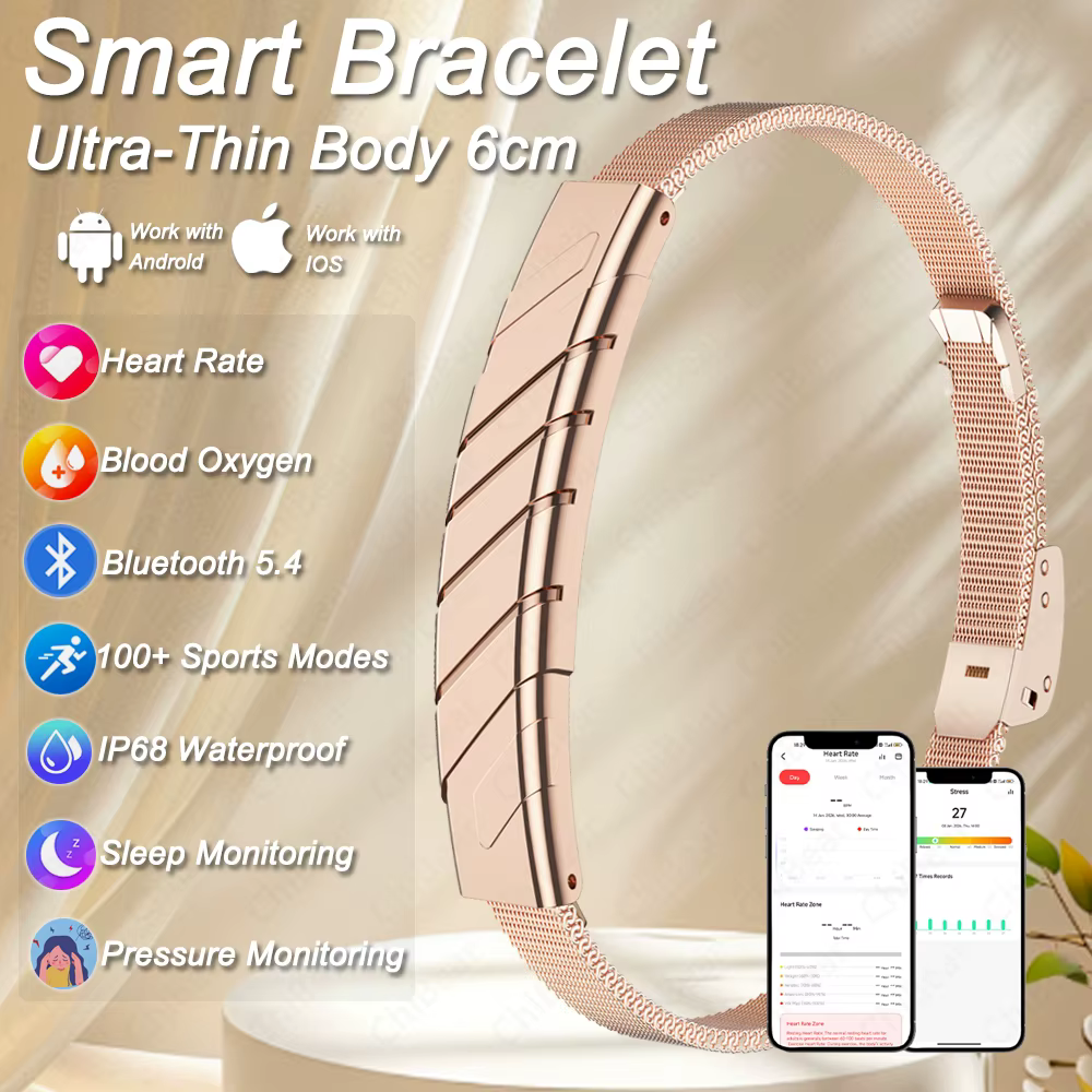Nouveau Bracelet Connecté 2026 pour Femme avec Suivi de Santé 24h/24