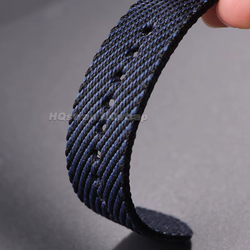 Bracelet de montre en nylon tissé rayé 20mm 22mm à libération rapide