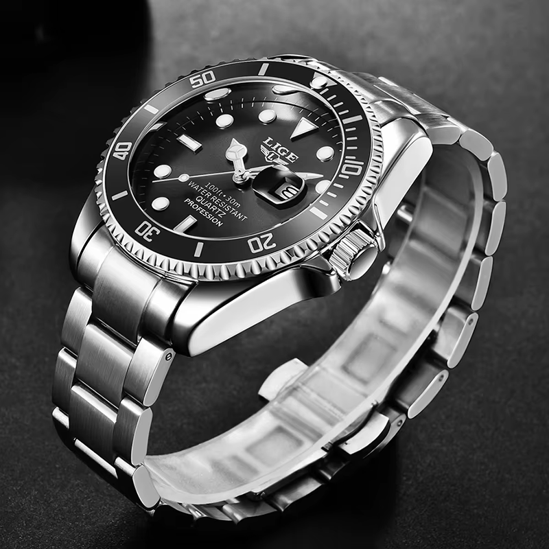 LIGE Montre pour hommes Top marque de luxe mode