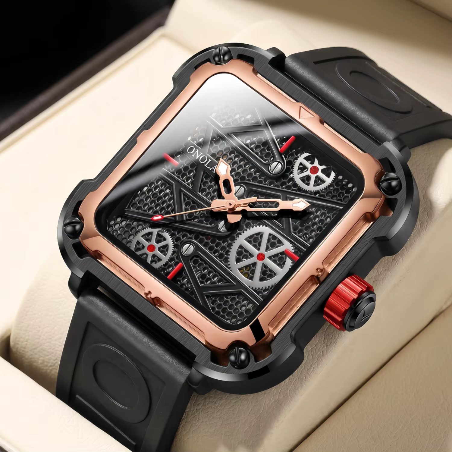 Onola-Montre mécanique automatique pour homme