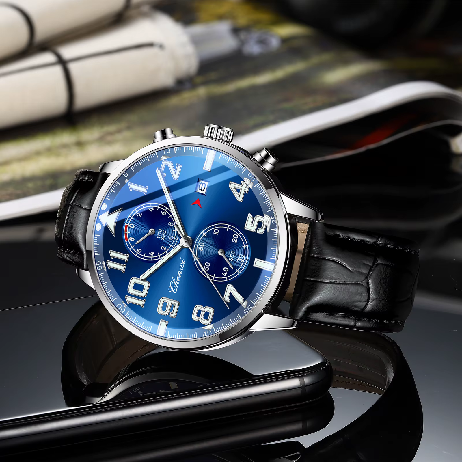 CHENXI montres pour hommes de haute qualité en cuir