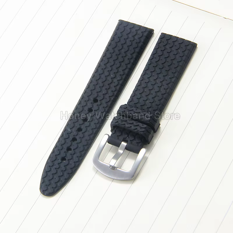 Accessoire de montre en Silicone noir 23mm, résistant aux produits chimiques, Interface droite à séchage rapide, pour Chopard Mille Miglia 168997 168511