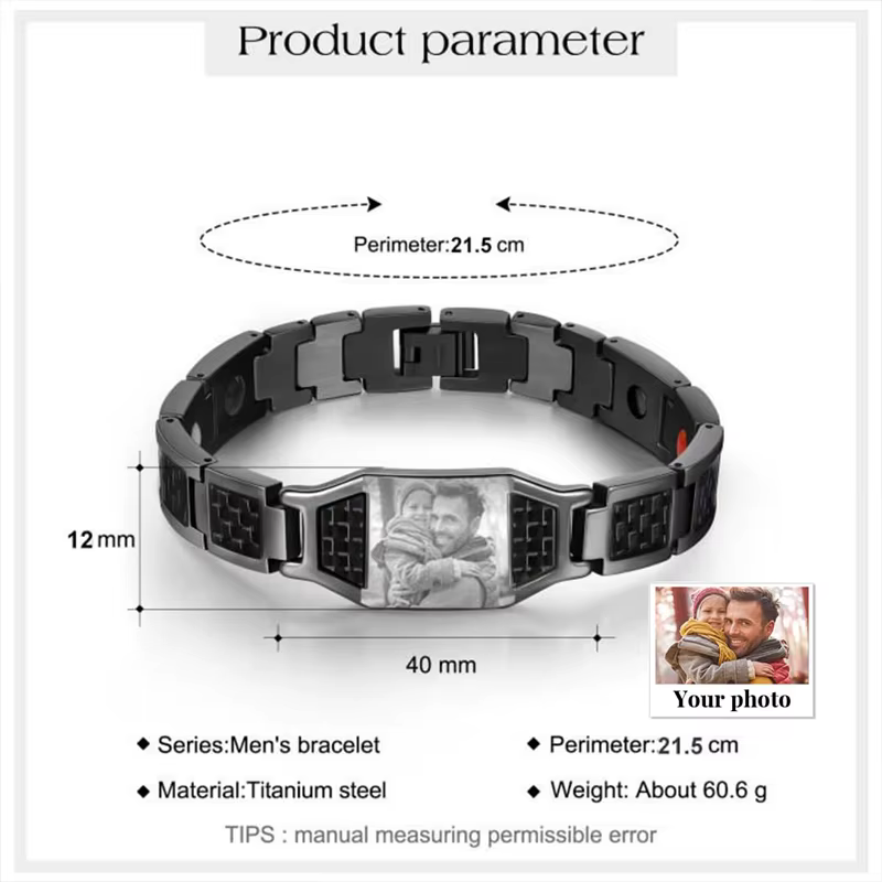Bracelet Photo personnalisé pour hommes