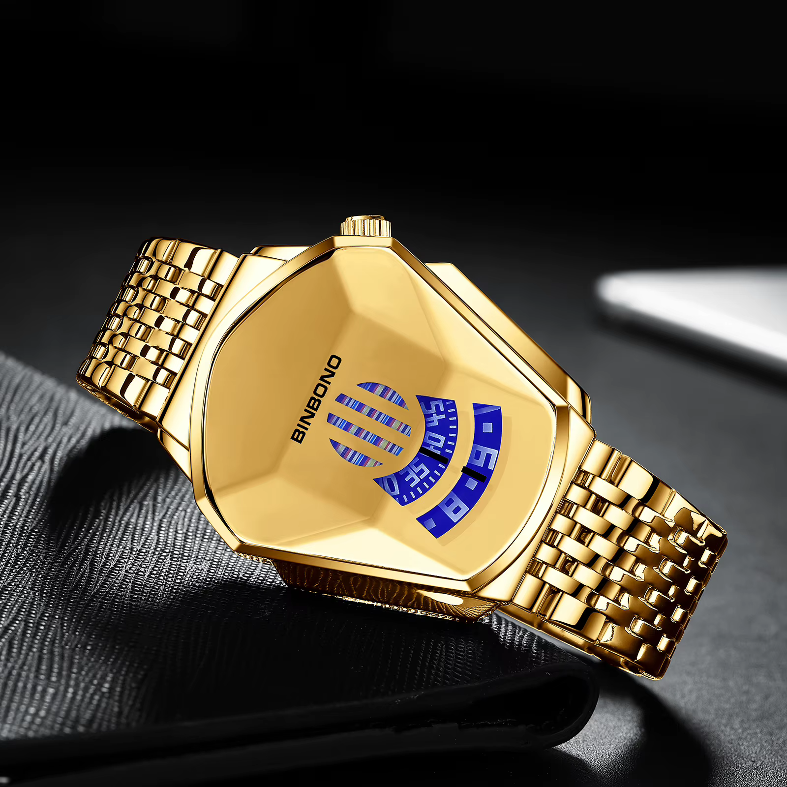 BINBOND marque mode hommes montre grande