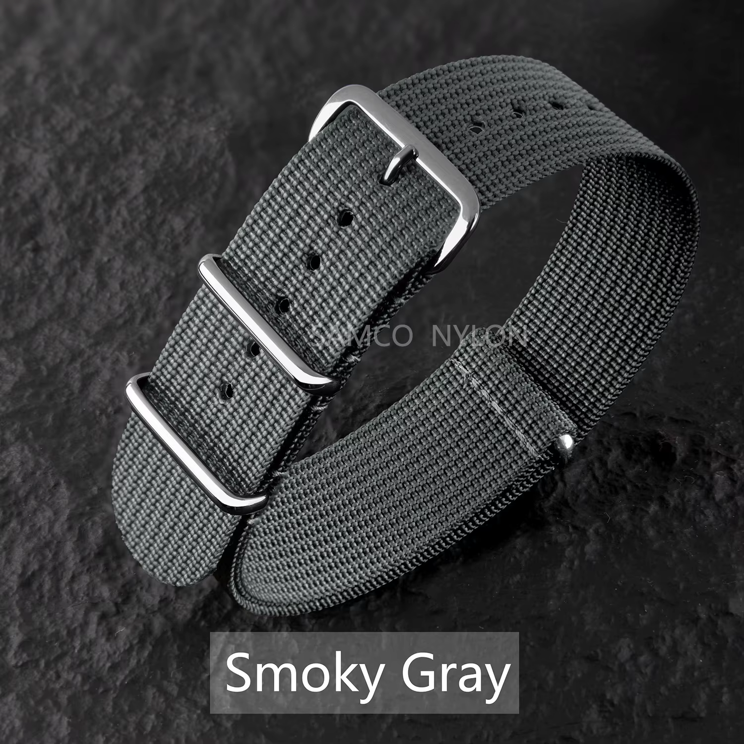 Bracelet de montre en Nylon nervuré 20mm 22mm bracelets