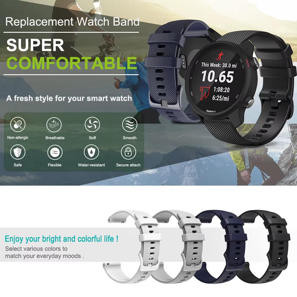 Bracelet de montre en Silicone pour Garmin Venu 4/3/2/2s