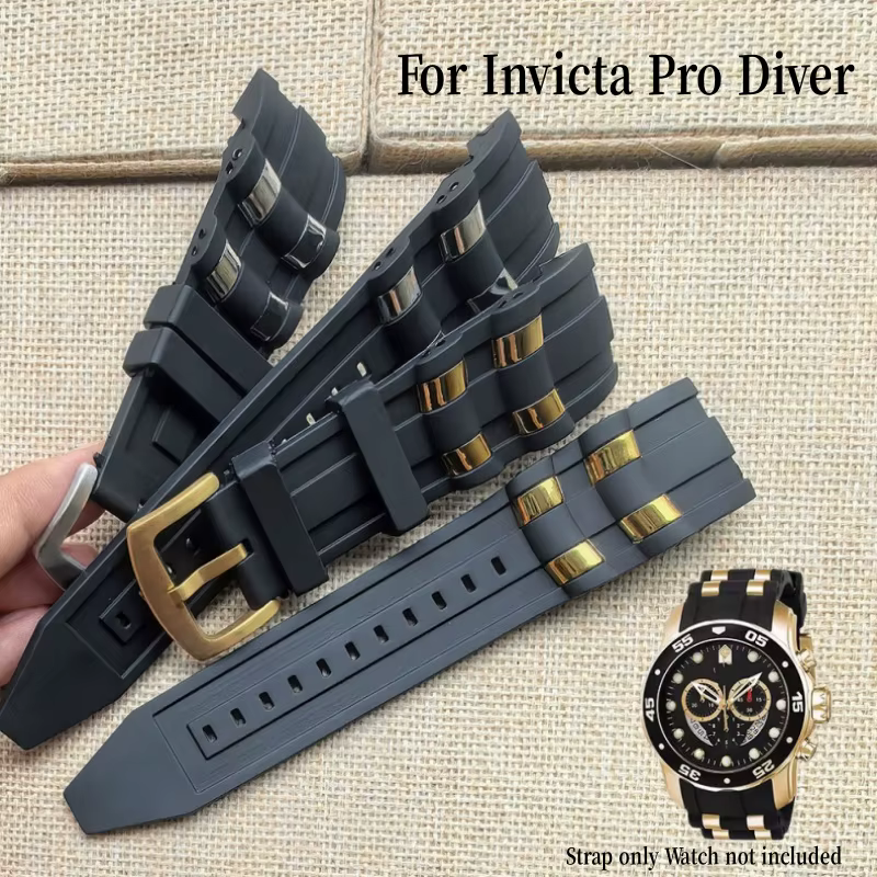 Bracelet de montre en silicone pour Invicta Pro Diver