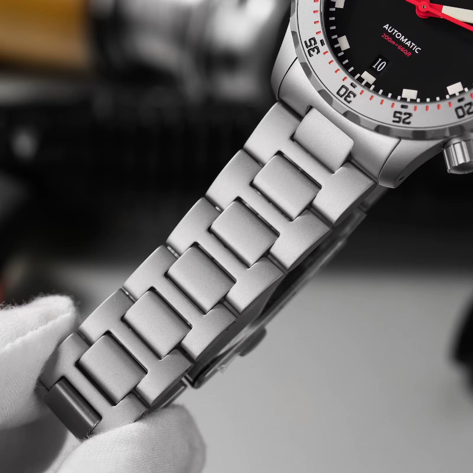 Militado ML20 39mm hommes montre PT5000 mouvement automatique saphir Luminova montres en acier inoxydable 200m montre-bracelet étanche