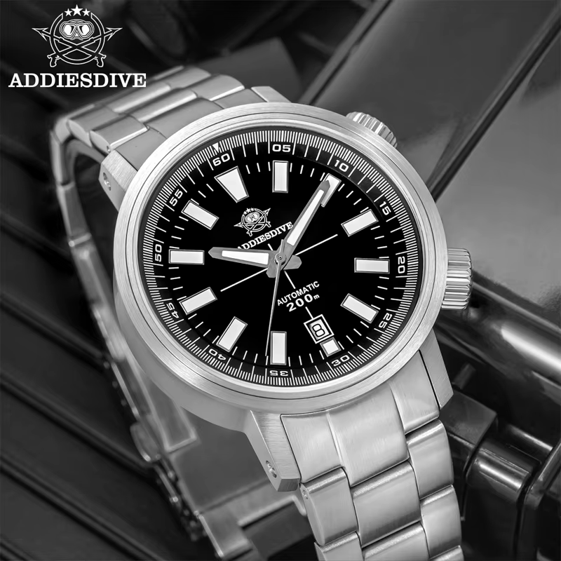 ADDIESDIVE montres automatiques pour hommes 200M étanche saphir luxe lunette rotative BGW9 aiguilles lumineuses nouvelle montre de plongée AD2093