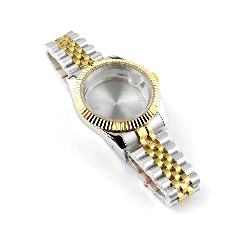Boîtier de montre à lunette cannelée de 41mm