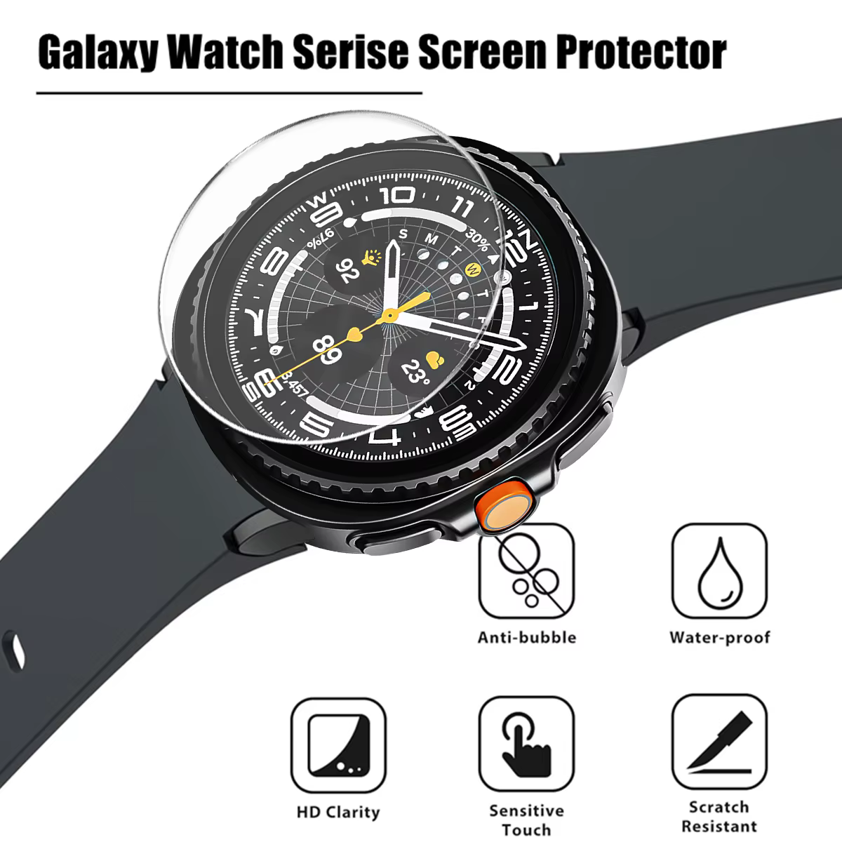 Verre trempé 9H pour Samsung Galaxy Watch 4 5 6 7 8 40/44mm Classic 42/46mm Watch7 Watch8 44 40mm